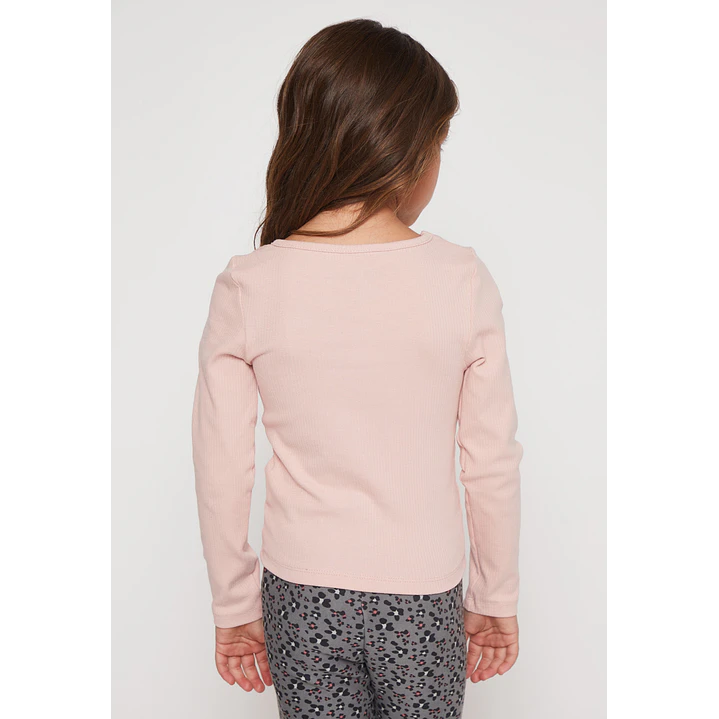 Polera Brillo Perlas Niña Rosado Familyshop 2