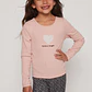 Polera Brillo Perlas Niña Rosado Familyshop - Miniatura 1