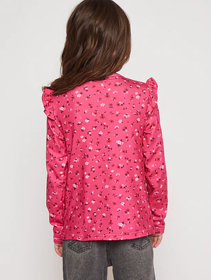Polera Camiseta Niña Fucsia Familyshop