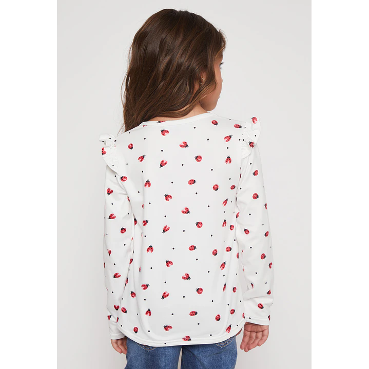 Polera Camiseta Niña Blanco Familyshop 2