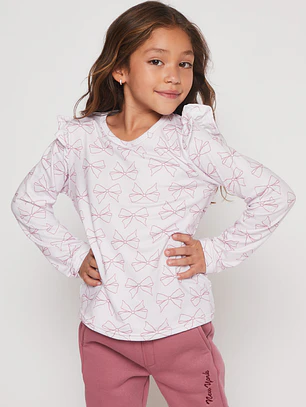 Polera Camiseta Niña Rosado Familyshop
