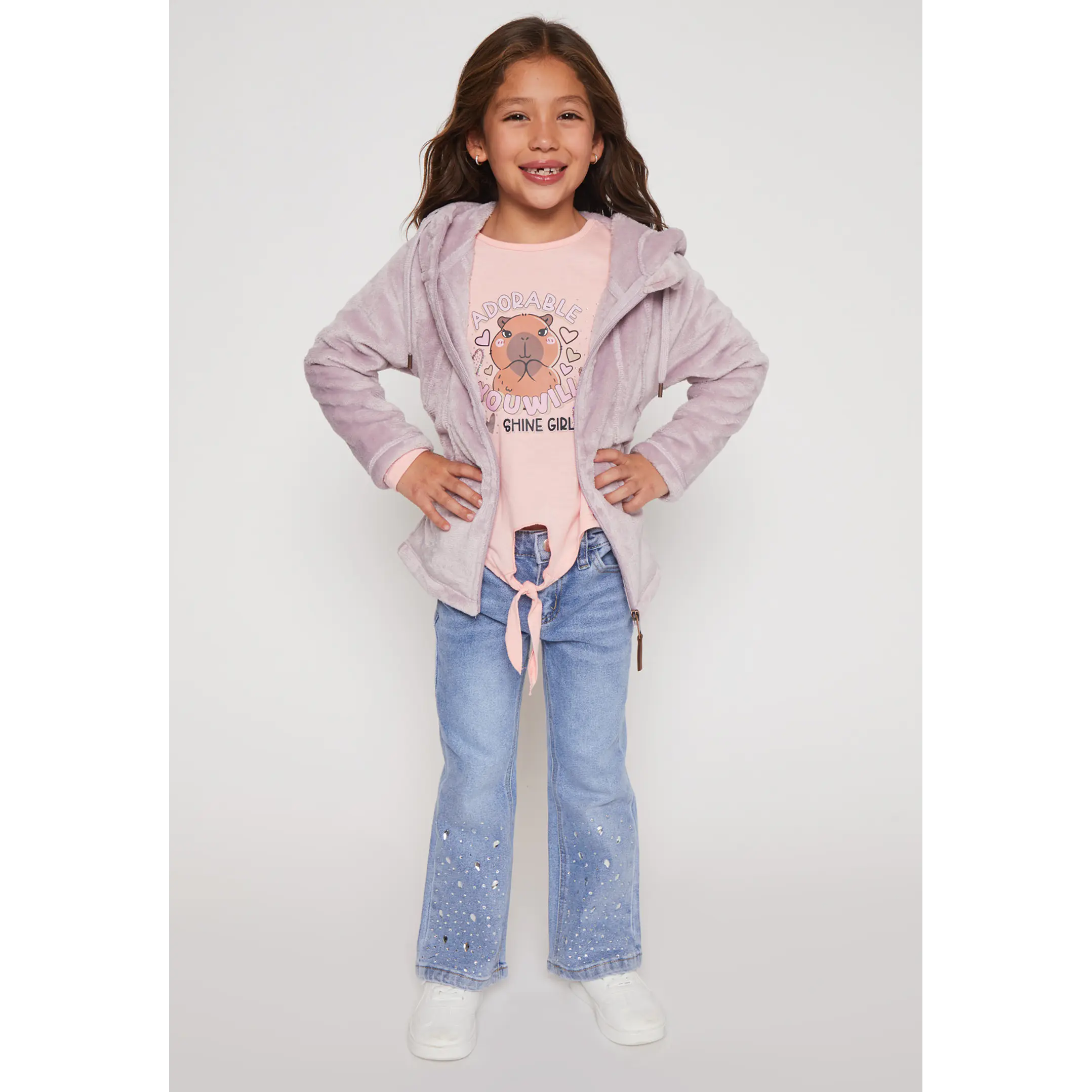 Polar Peludo Niña Lila Familyshop 3