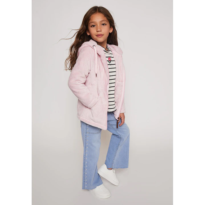 Polar Peludo Zipper Niña Rosado Familyshop 3