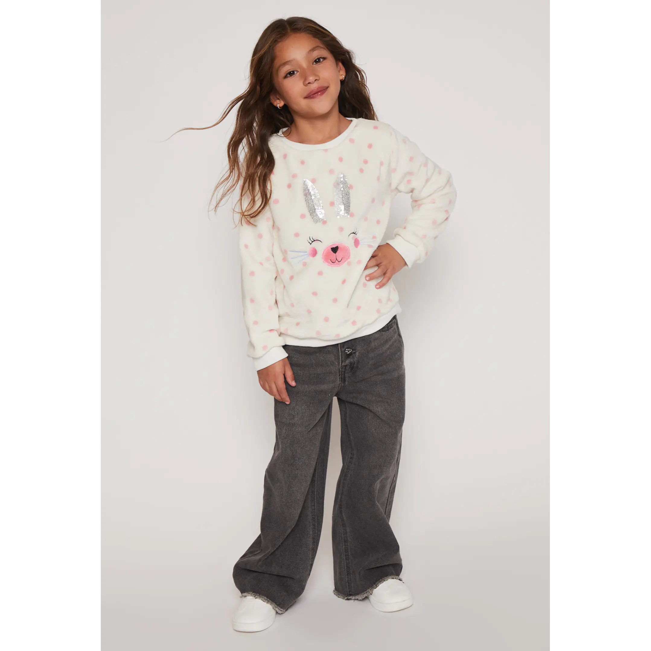 Polar Peludo Animal Niña Blanco Familyshop 3