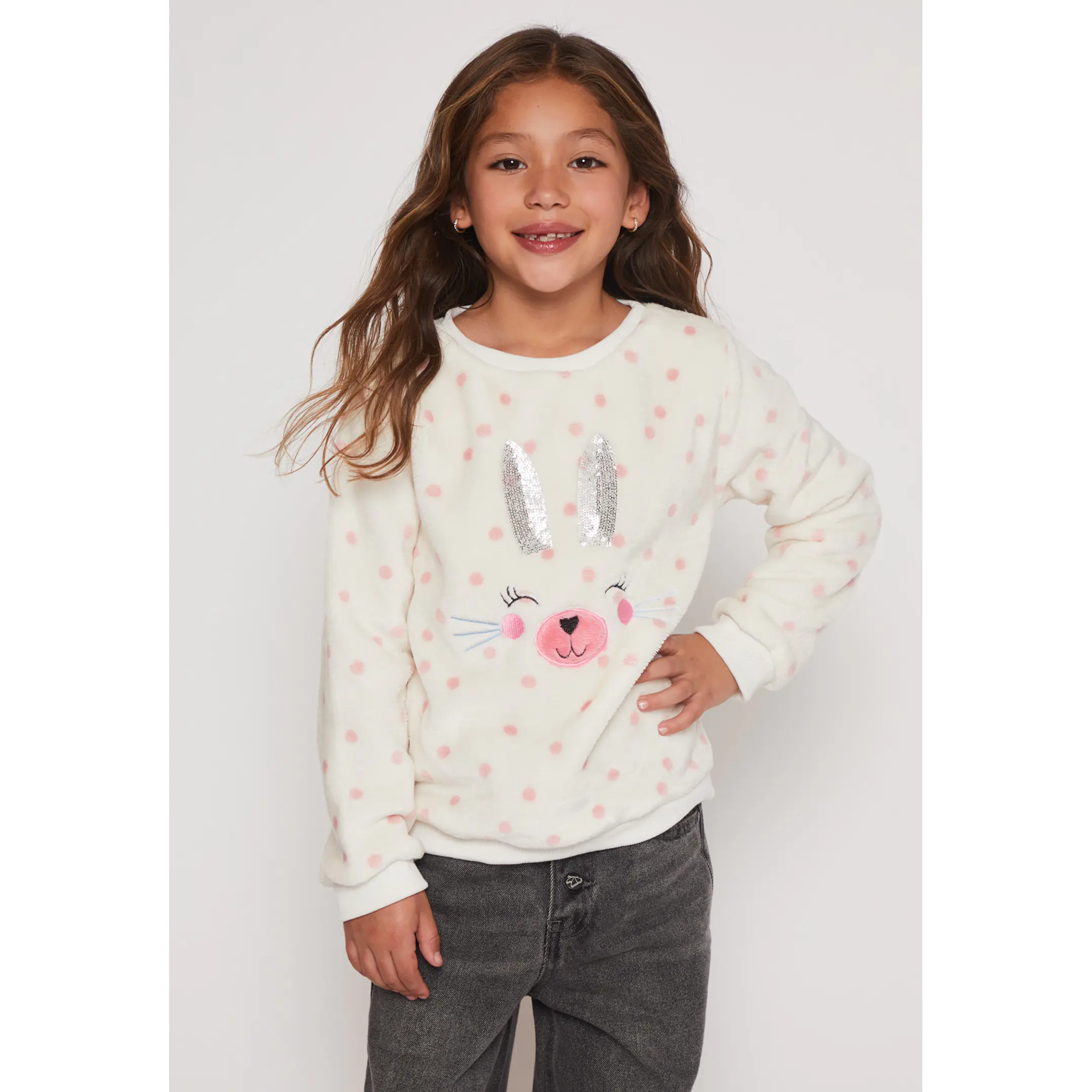 Polar Peludo Animal Niña Blanco Familyshop 1