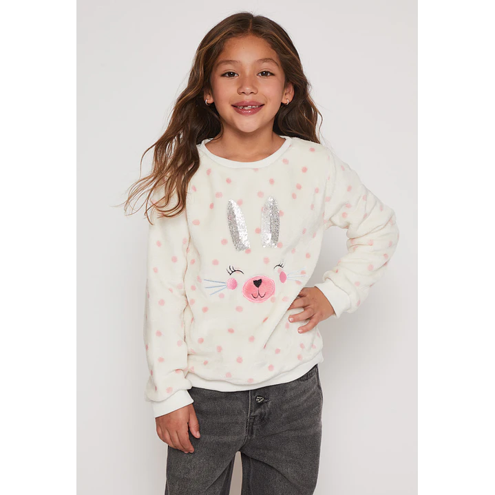 Polar Peludo Animal Niña Blanco Familyshop 1