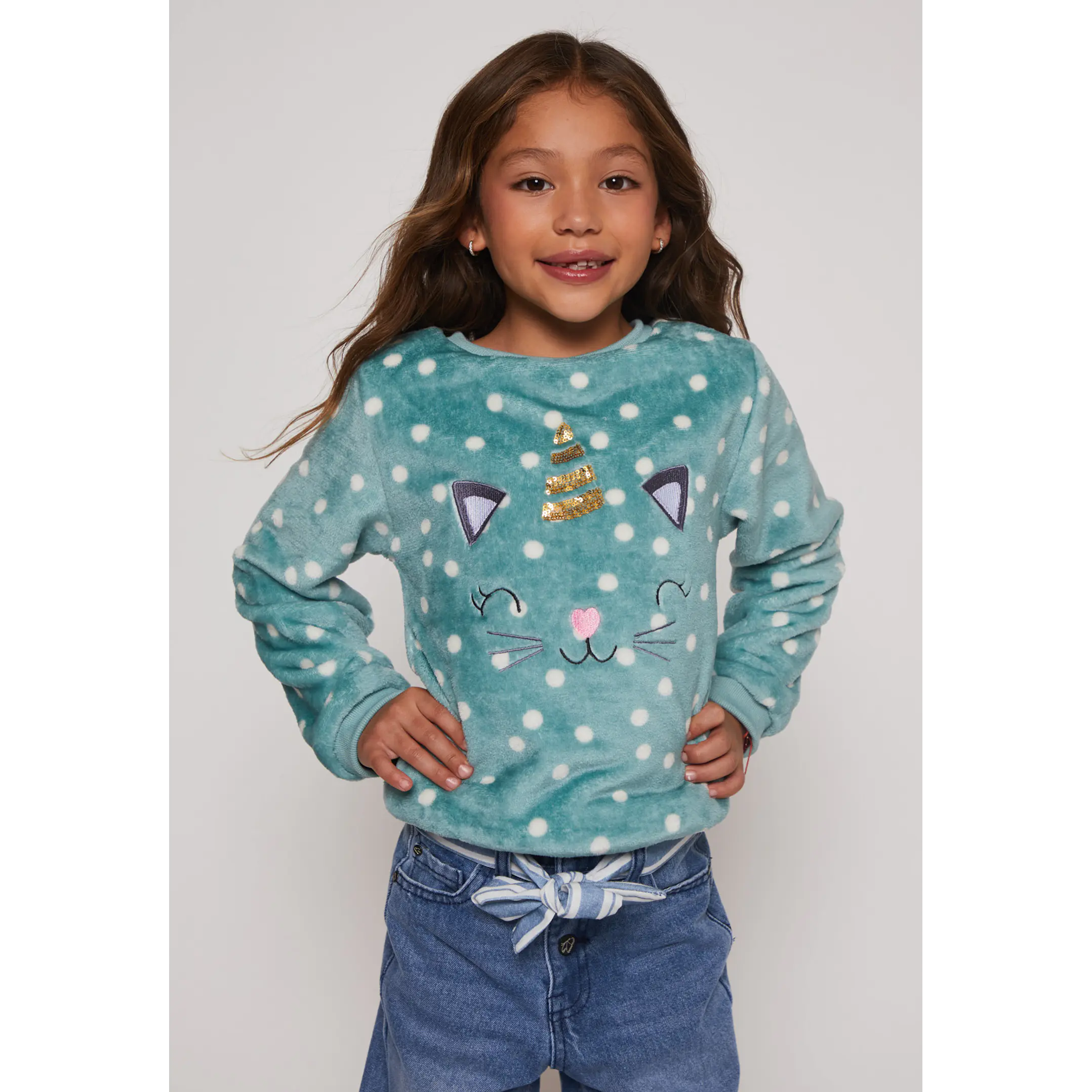 Polar Peludo Niña Turquesa Familyshop 1
