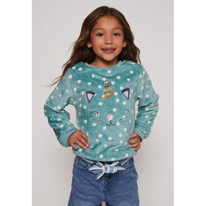 Polar Peludo Niña Turquesa Familyshop 1