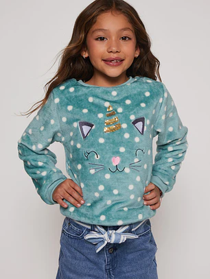 Polar Peludo Niña Turquesa Familyshop