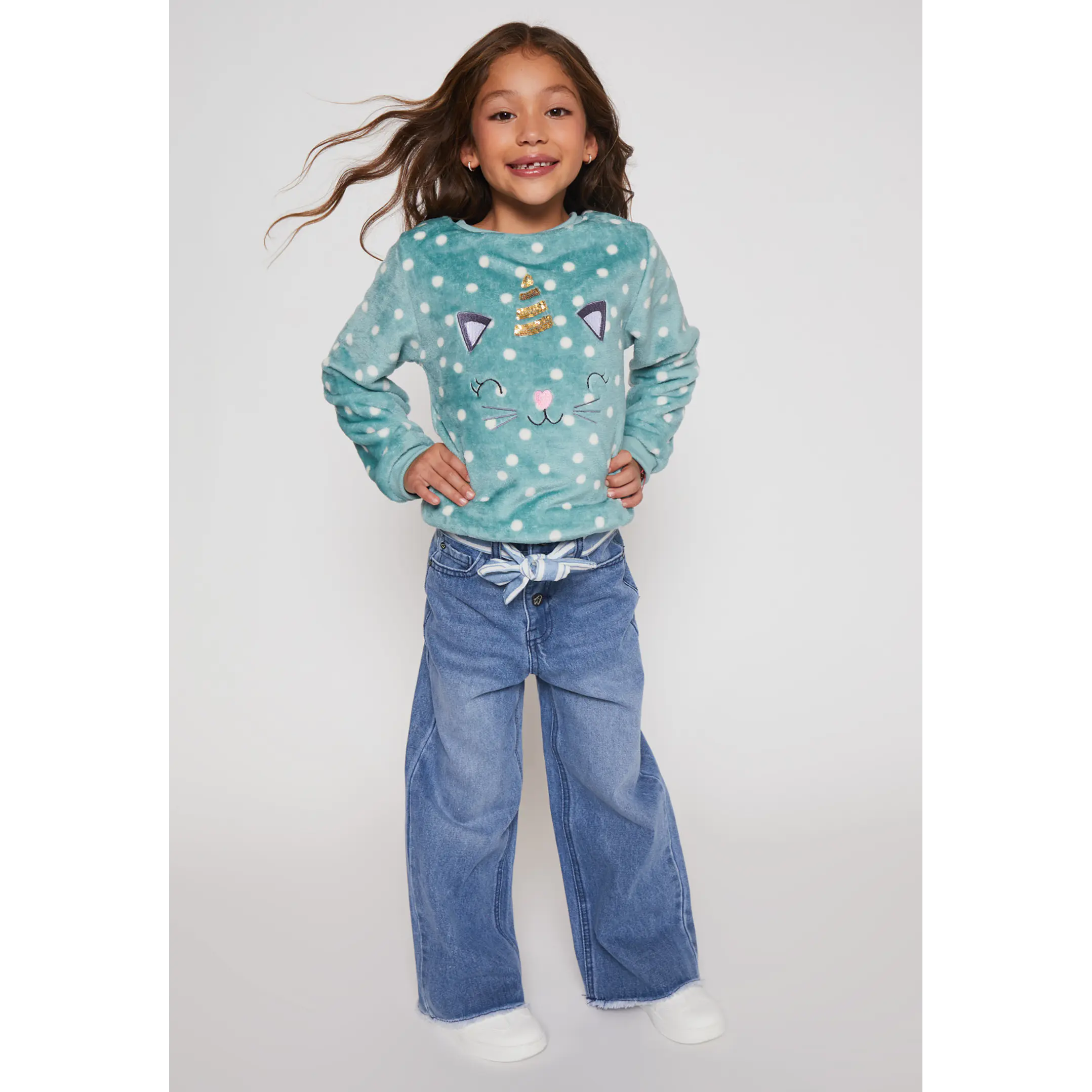 Polar Peludo Niña Turquesa Familyshop 3
