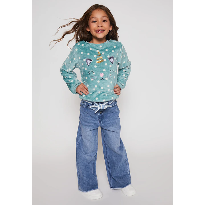 Polar Peludo Niña Turquesa Familyshop 3