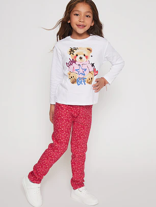 Calza Forrada Niña Fucsia Familyshop