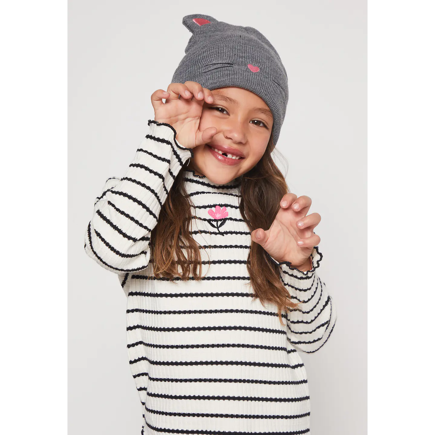 Gorro Gatitos Niña Gris Familyshop 3