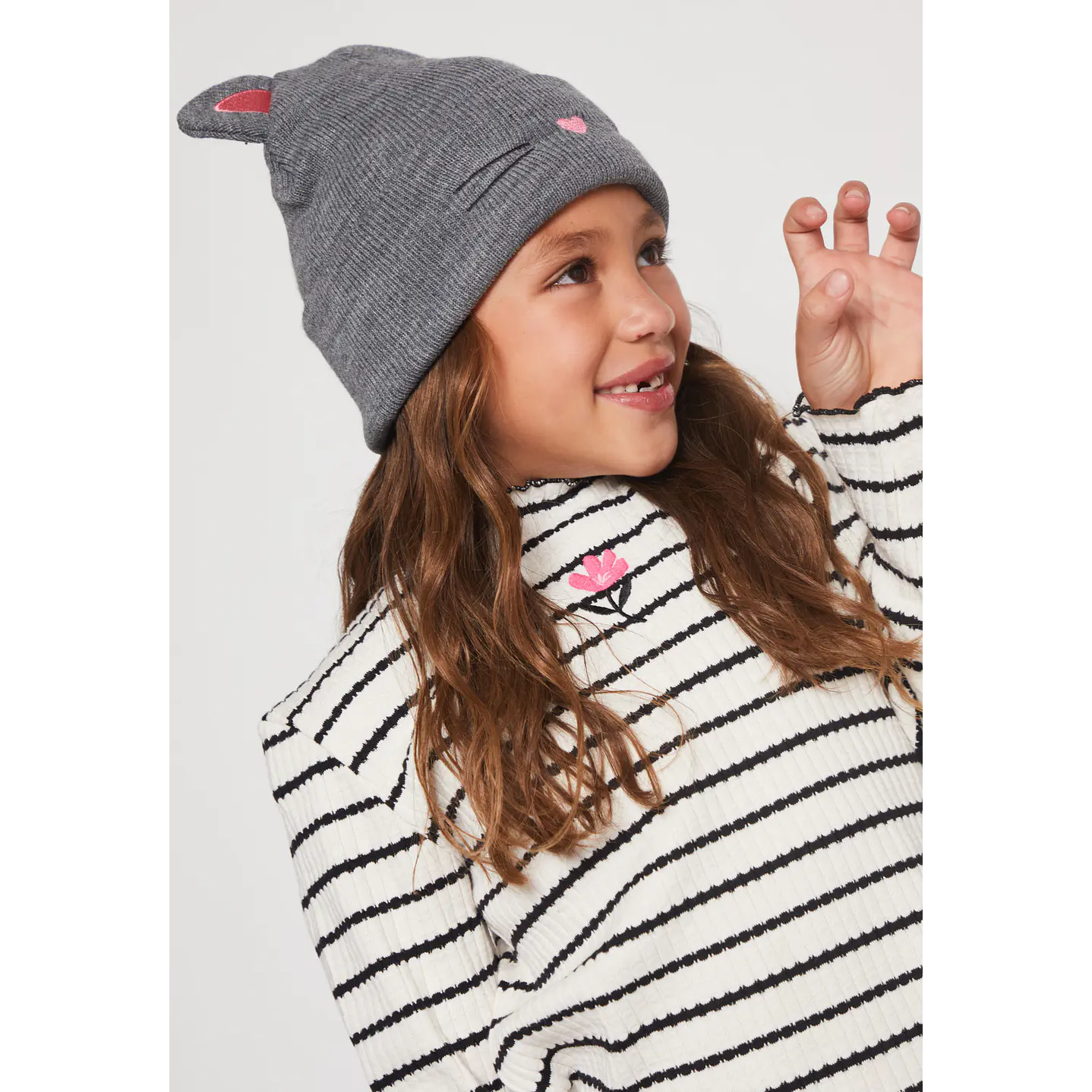 Gorro Gatitos Niña Gris Familyshop 1