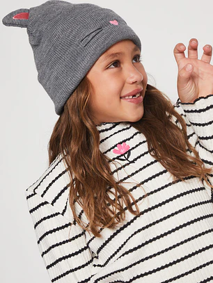 Gorro Gatitos Niña Gris Familyshop
