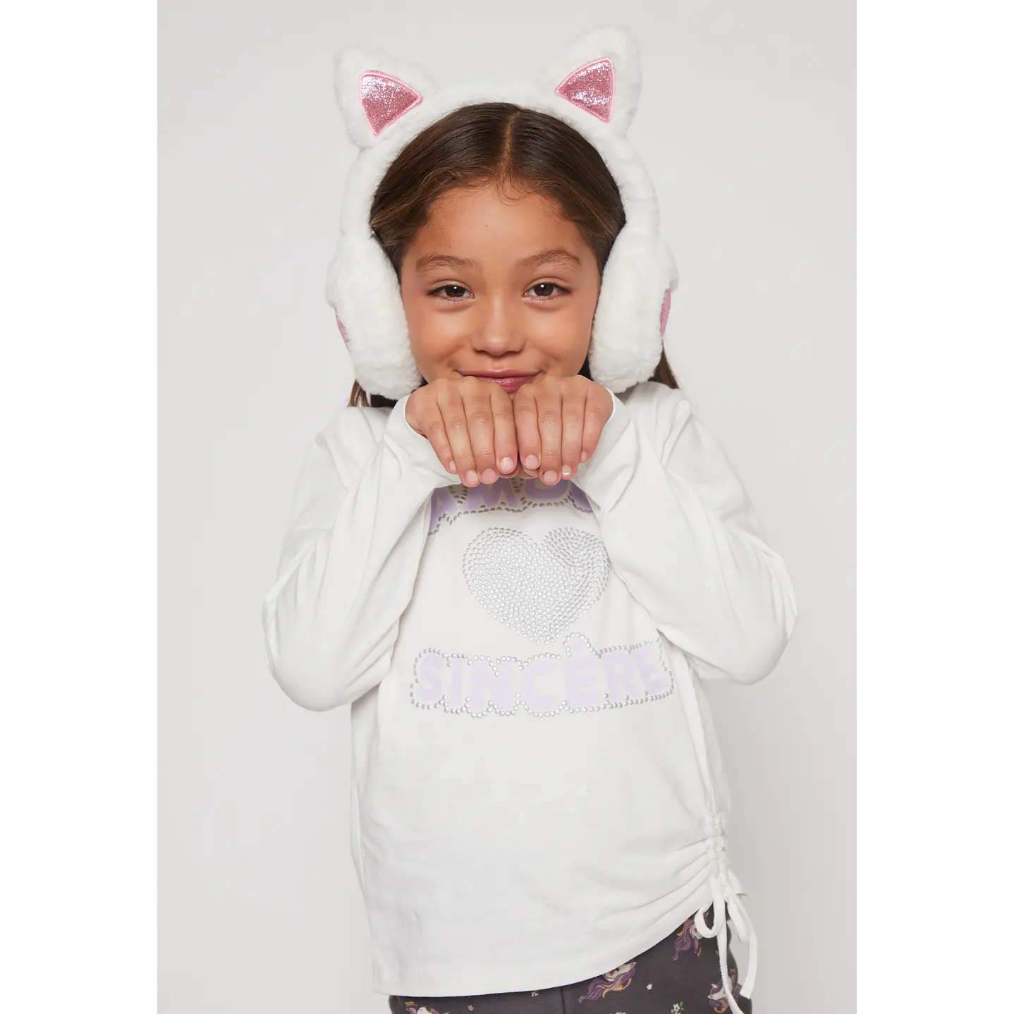 Orejera Corazón Niña Blanco Familyshop 2
