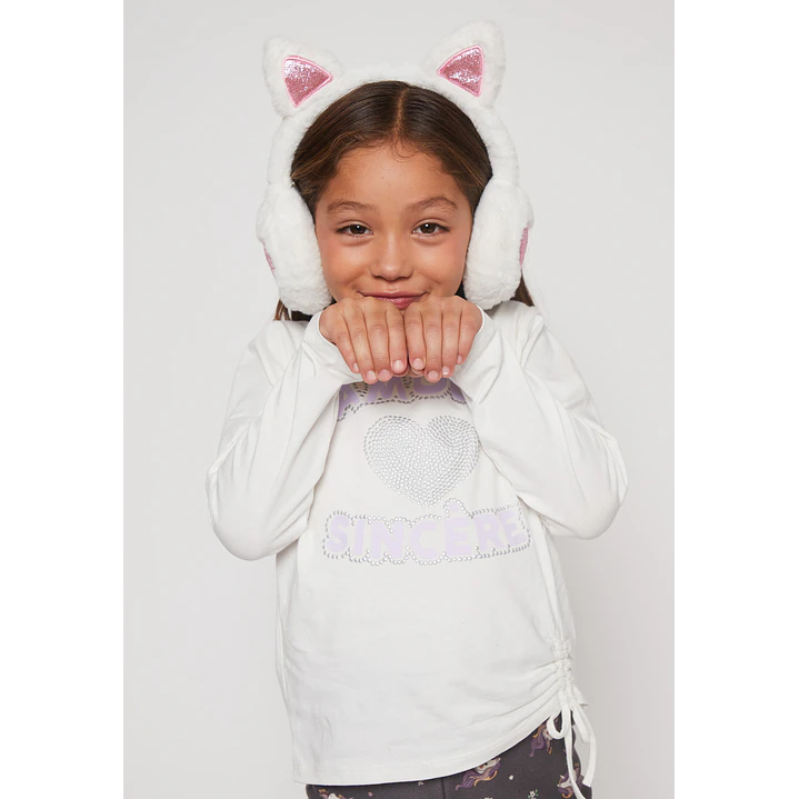 Orejera Corazón Niña Blanco Familyshop 2