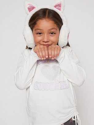 Orejera Corazón Niña Blanco Familyshop