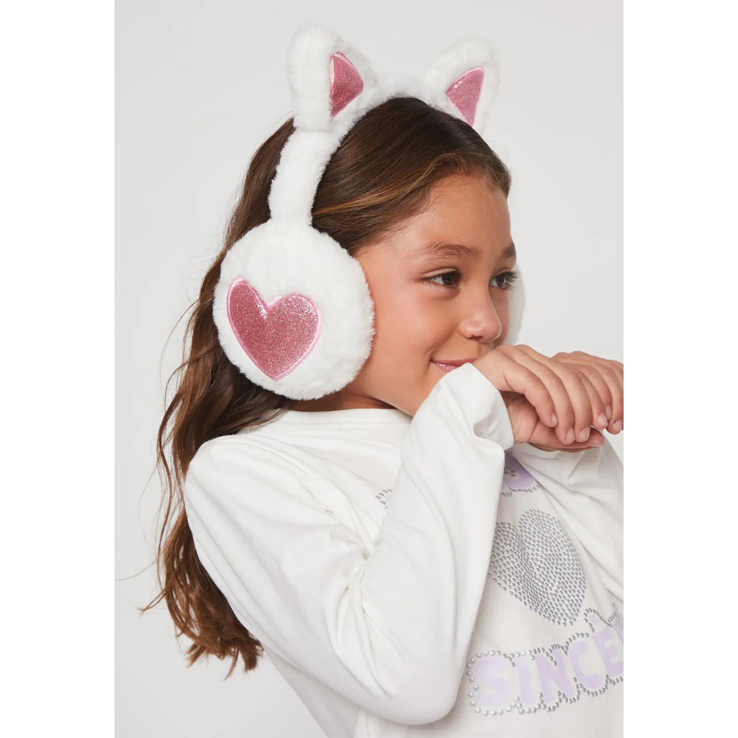 Orejera Corazón Niña Blanco Familyshop 1