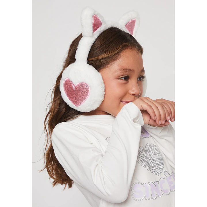 Orejera Corazón Niña Blanco Familyshop 1