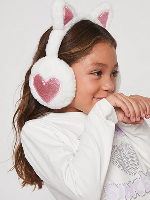 Orejera Corazón Niña Blanco Familyshop