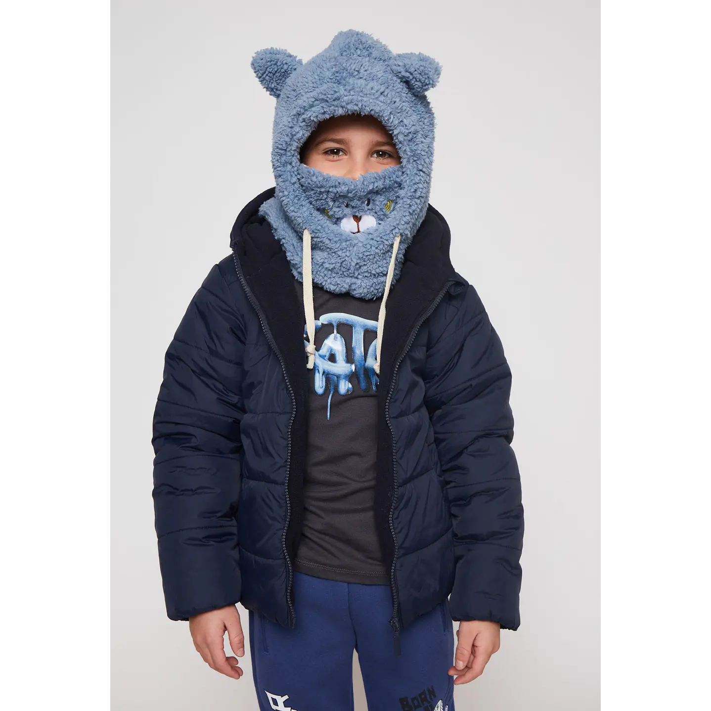 Gorro Pasamontaña Oso Unisex Celeste Familyshop 1