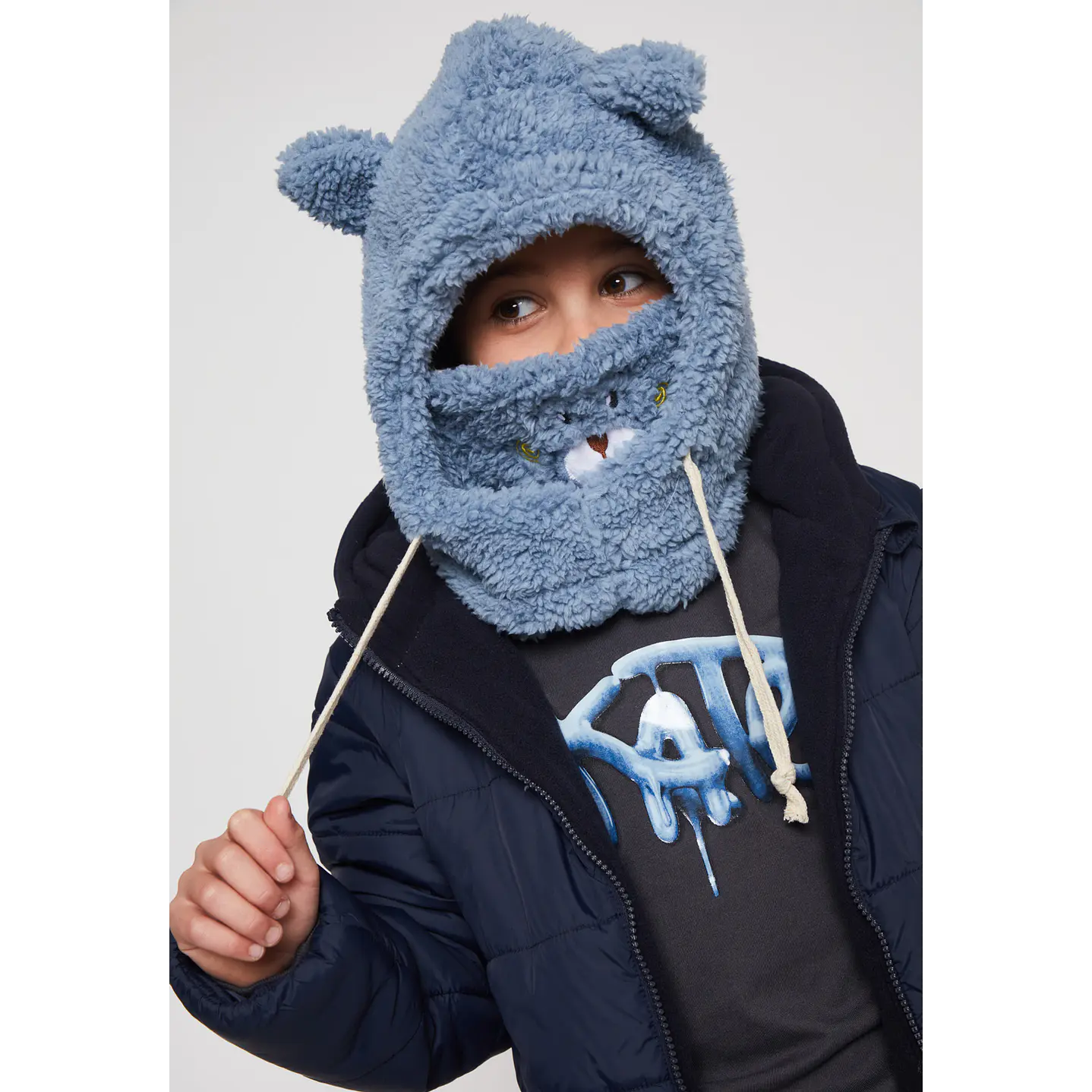 Gorro Pasamontaña Oso Unisex Celeste Familyshop 2