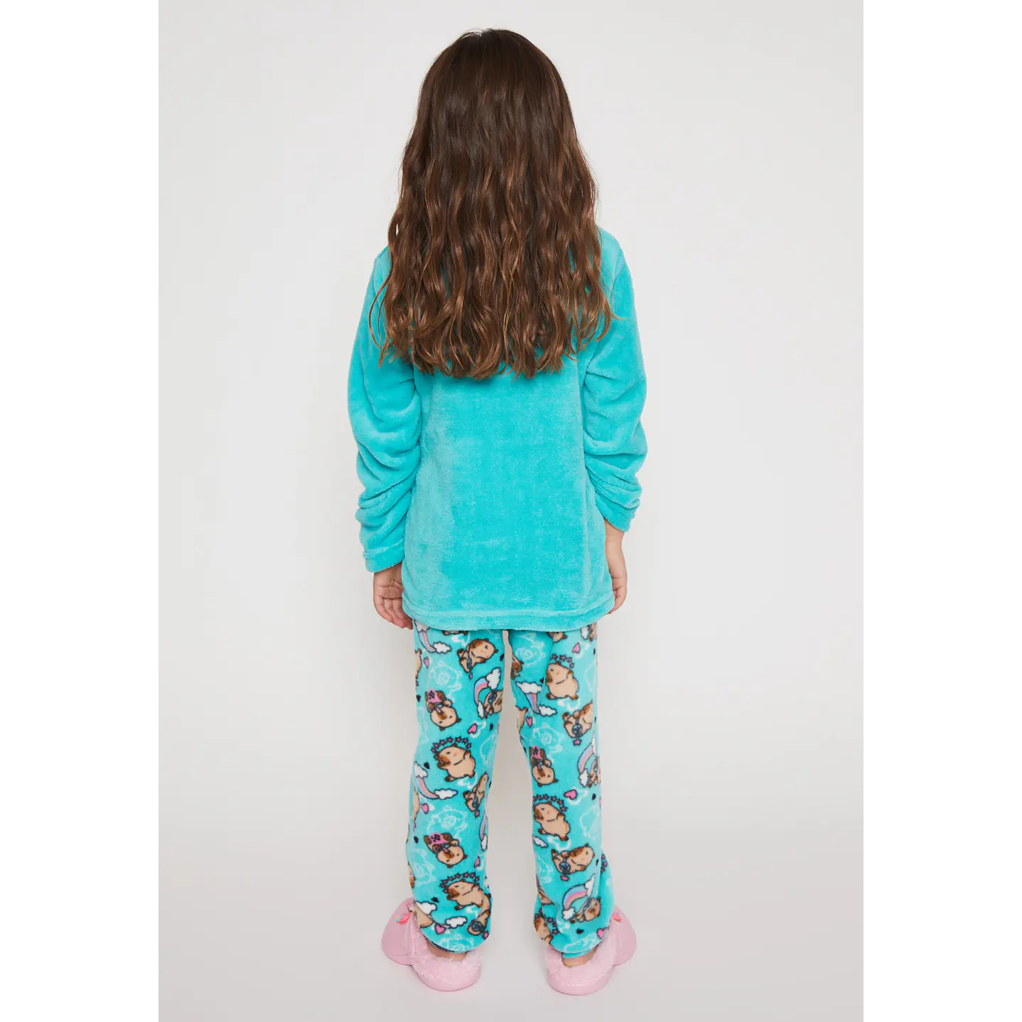 Pijama Polar Niña Celeste Familyshop 2