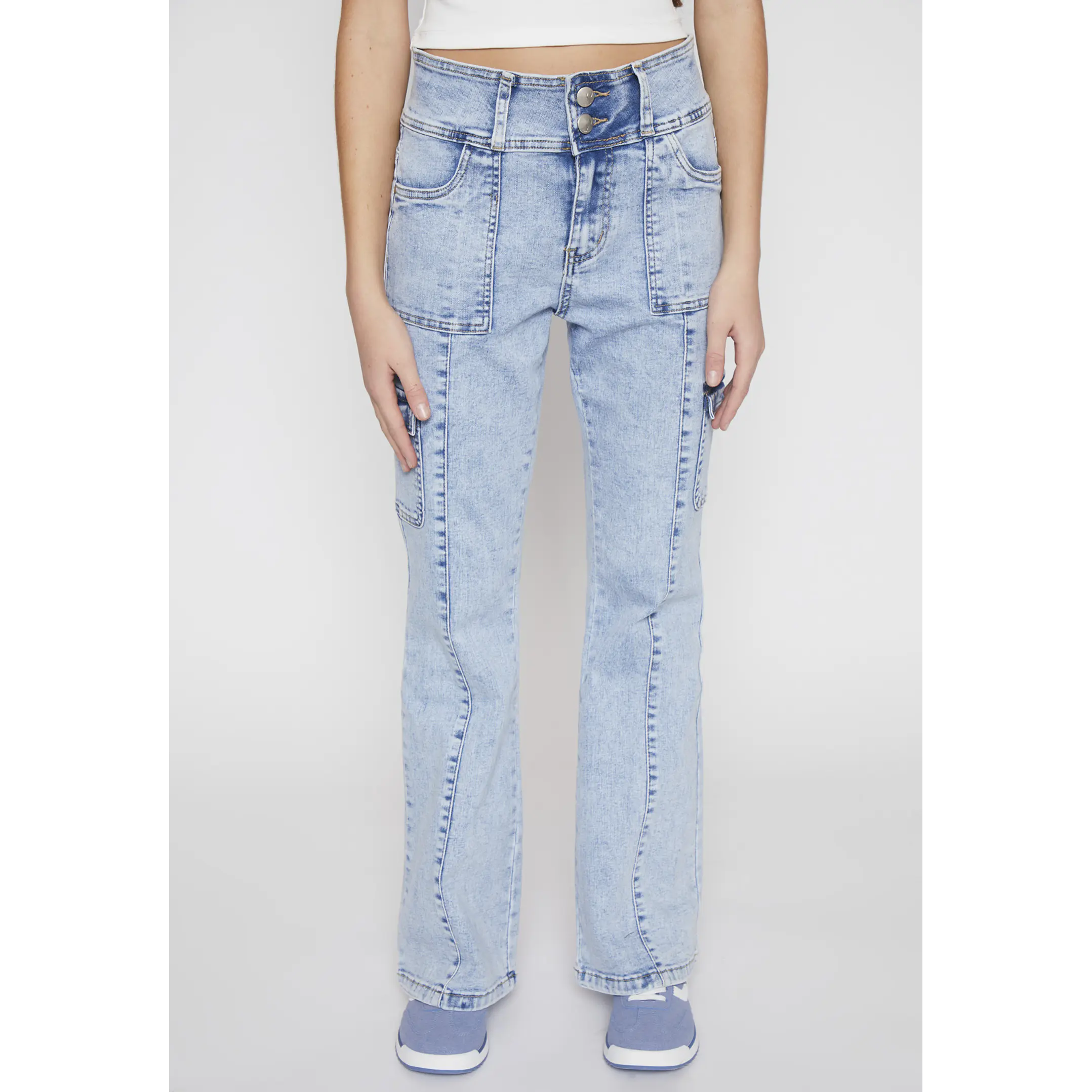 Jeans Flare Costura Lola Azul Familyshop 1
