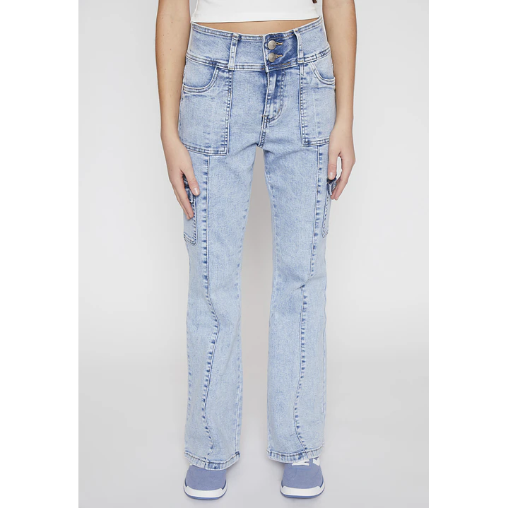 Jeans Flare Costura Lola Azul Familyshop 1