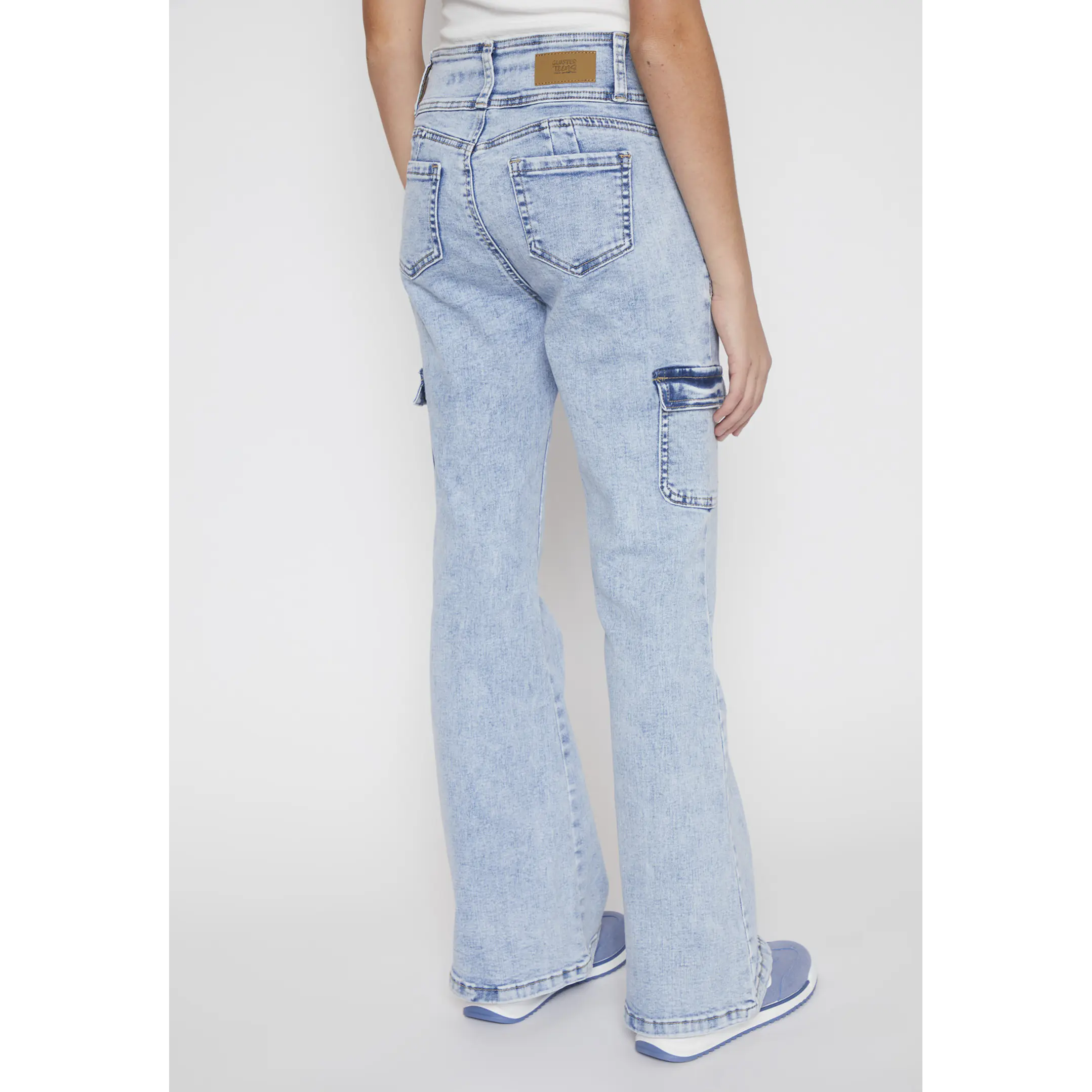 Jeans Flare Costura Lola Azul Familyshop 2