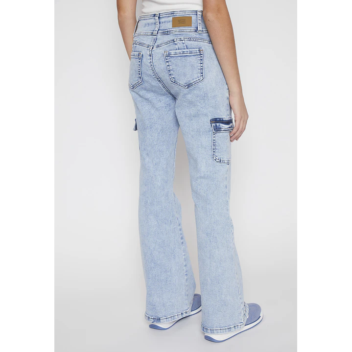 Jeans Flare Costura Lola Azul Familyshop 2