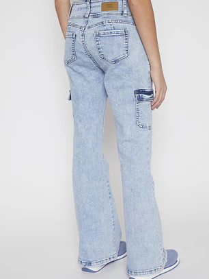 Jeans Flare Costura Lola Azul Familyshop