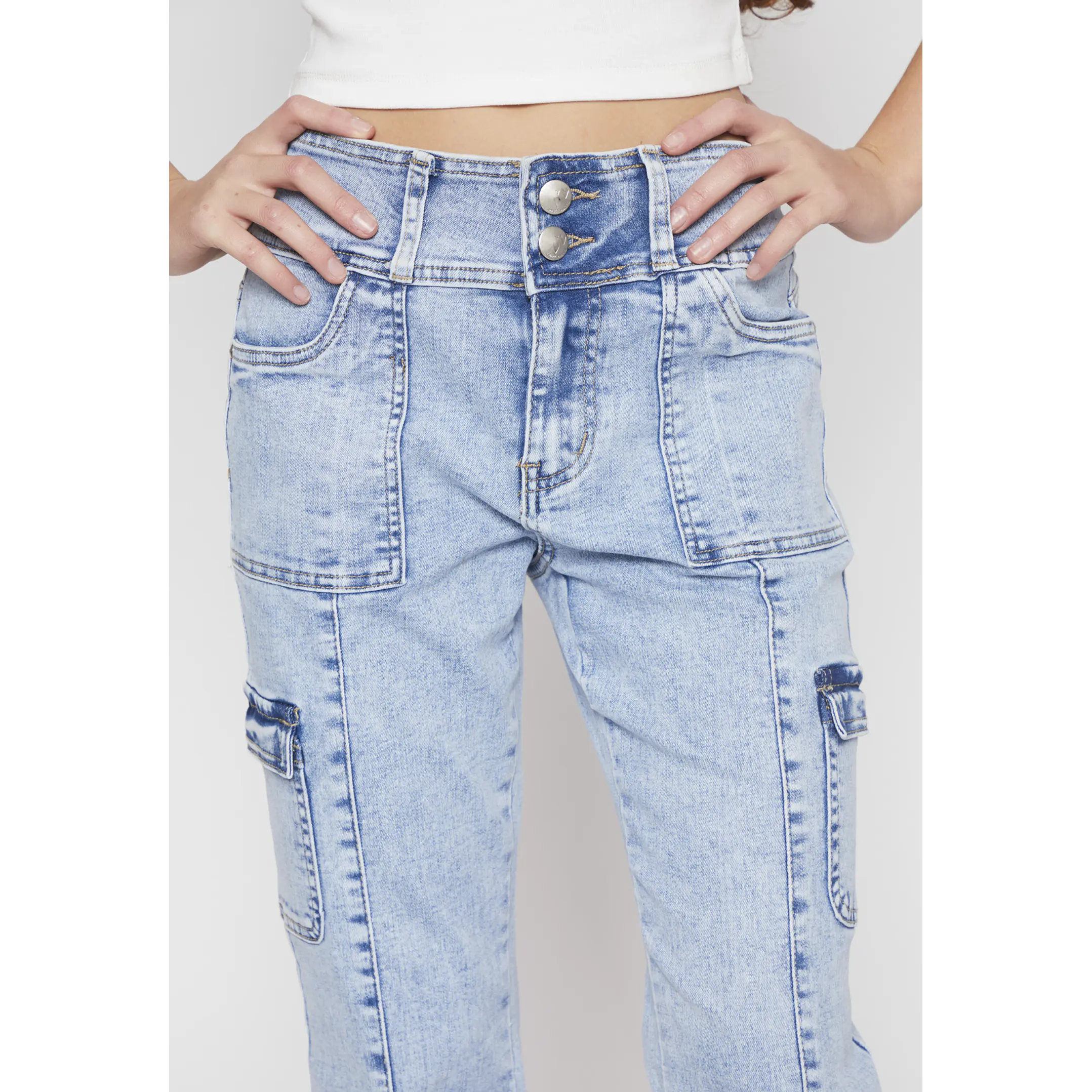 Jeans Flare Costura Lola Azul Familyshop 3