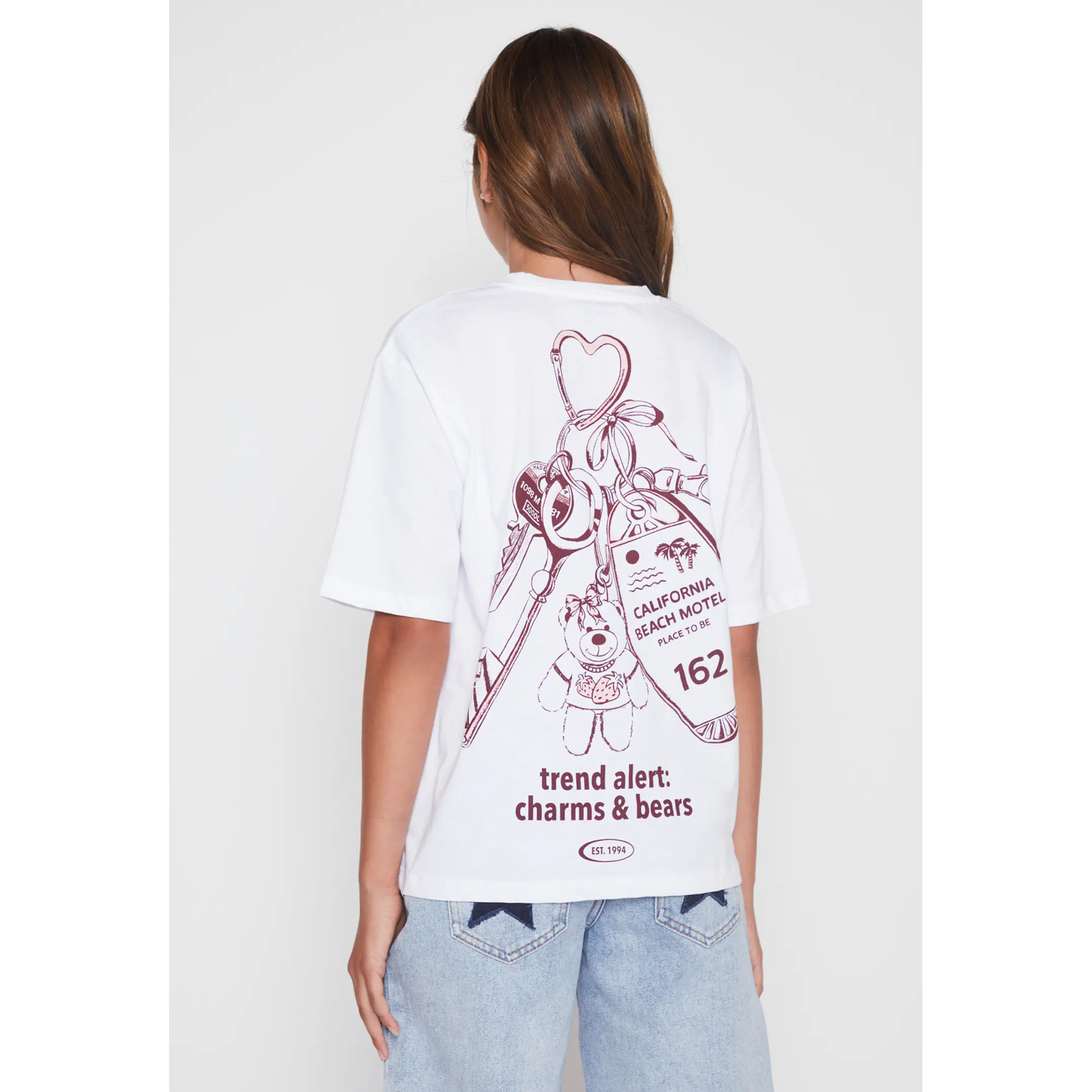 Polera Oversize LLavero  Lola Blanco Familyshop 2