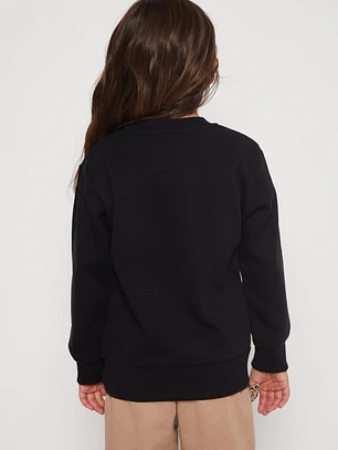Polerón Oso Niña Negro Familyshop