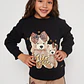 Polerón Oso Niña Negro Familyshop - Miniatura 1