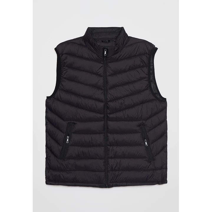 Parka Basic Sin Manga Hombre Negro Familyshop 1