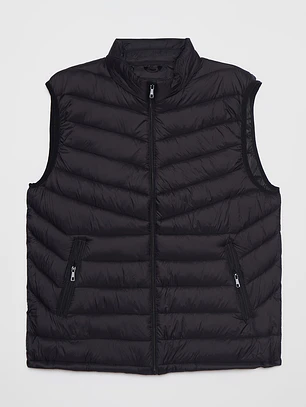 Parka Basic Sin Manga Hombre Negro Familyshop