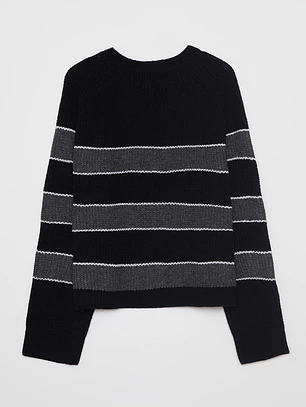 Sweater Franja Mujer Negro Familyshop