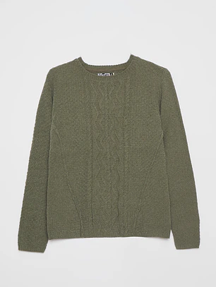 Sweater Chenille Mujer Verde Familyshop