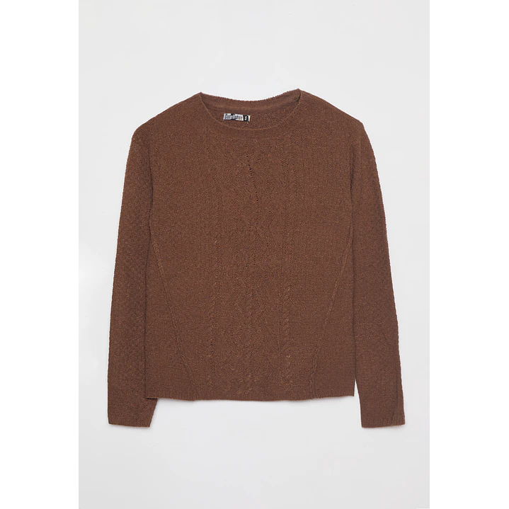 Sweater Chenille Fantasía Mujer Café Familyshop 1
