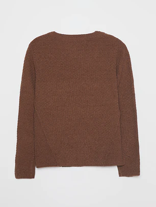 Sweater Chenille Fantasía Mujer Café Familyshop