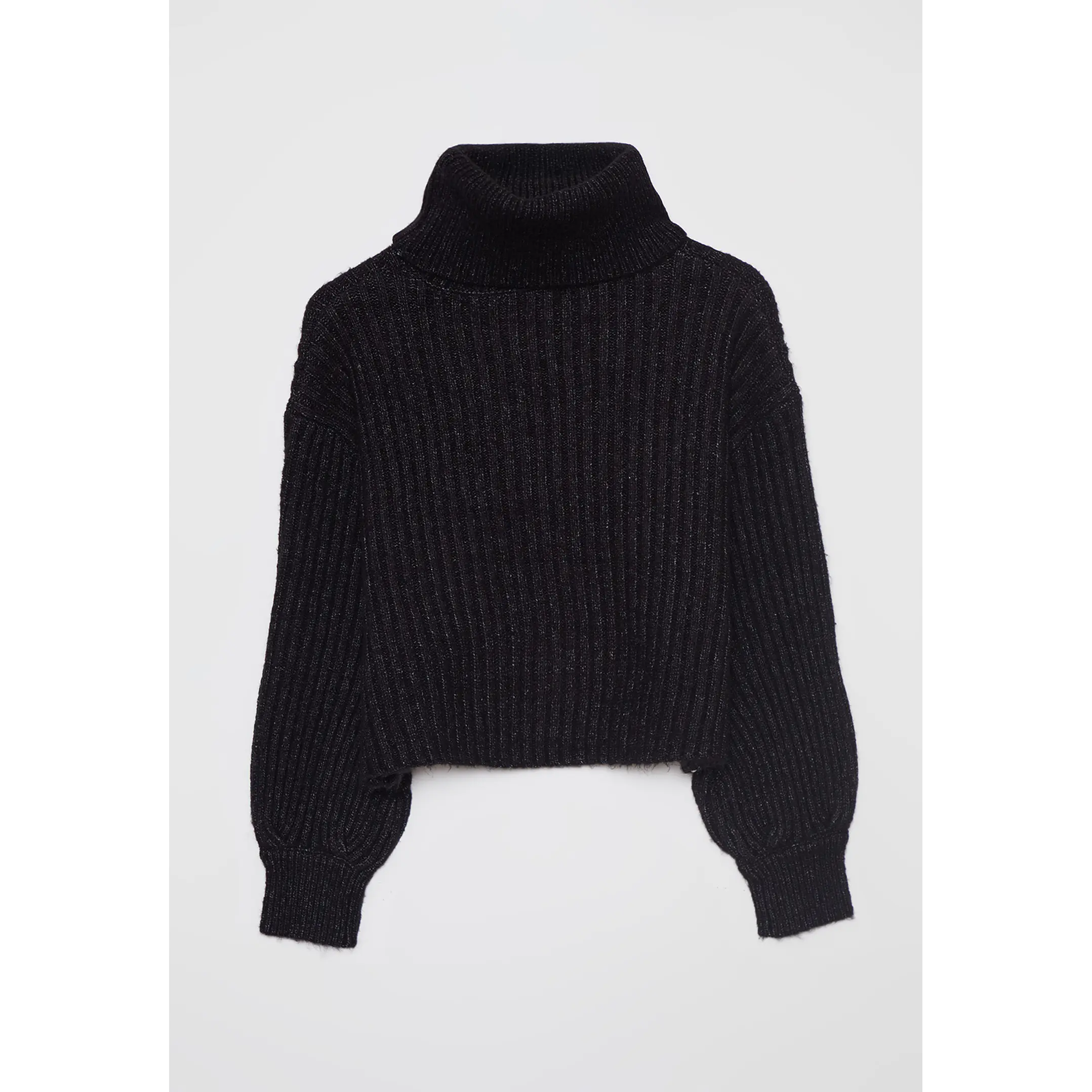 Sweater Canutón Cuello Mujer Negro Familyshop 2