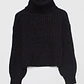 Sweater Canutón Cuello Mujer Negro Familyshop - Miniatura 2