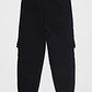Pantalón Buzo Cargo Niño Negro Familyshop - Miniatura 2