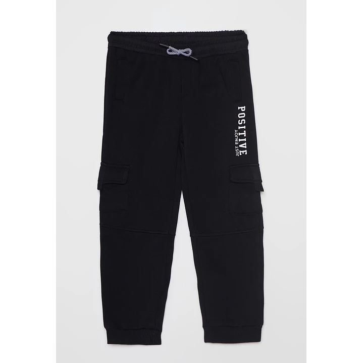 Pantalón Buzo Cargo Niño Negro Familyshop 1