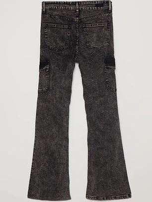 Jeans Flare Mujer Gris Familyshop
