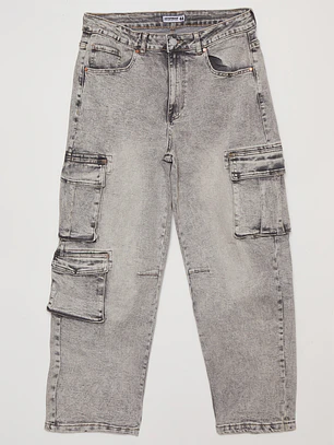 Jeans Cargo Hombre Gris Familyshop