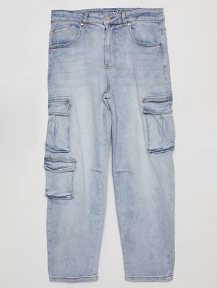 Jeans Cargo Hombre Azul Familyshop